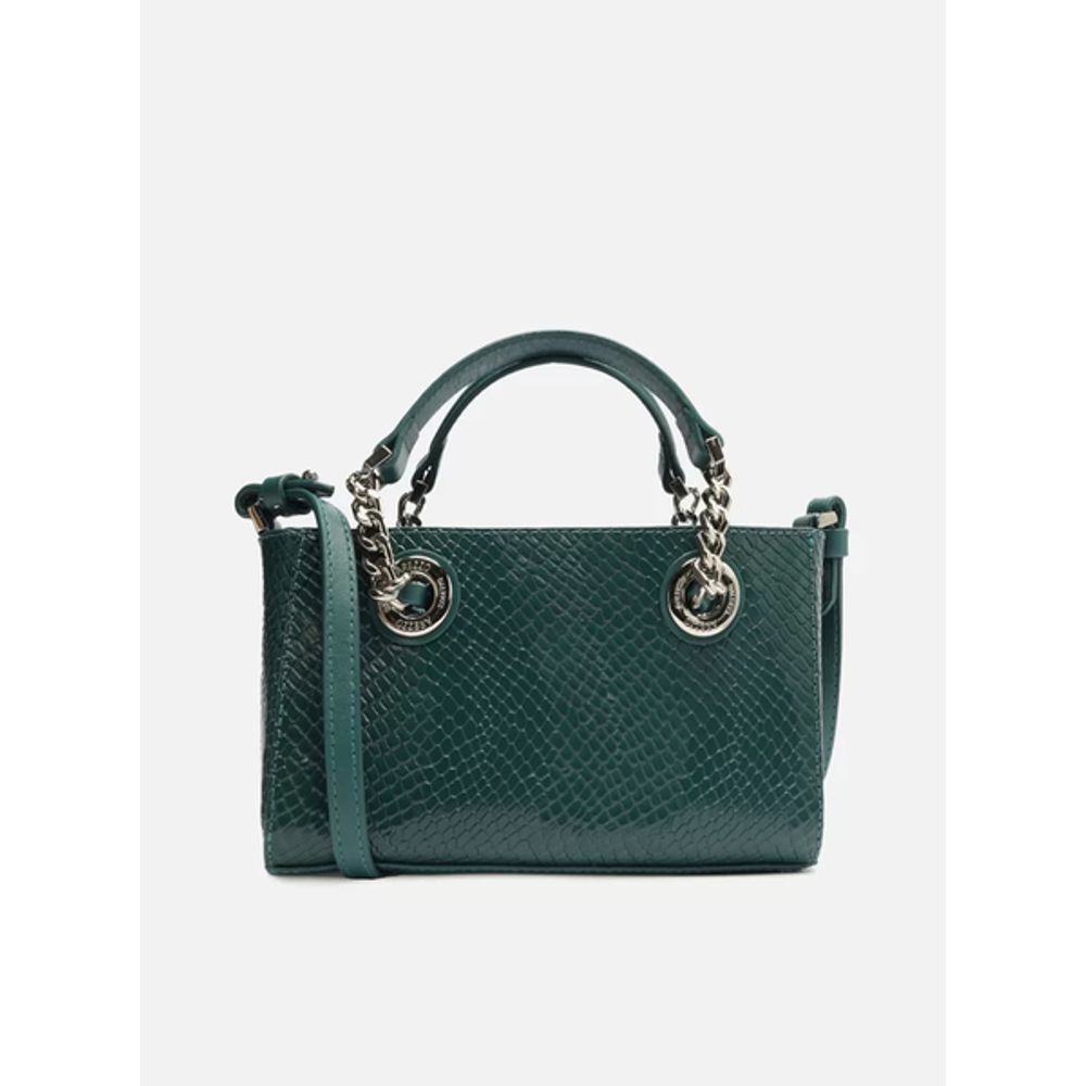 Bolsa Tiracolo Verde Couro Snake Pequena Jade 50011 Arezzo - Meia Sola