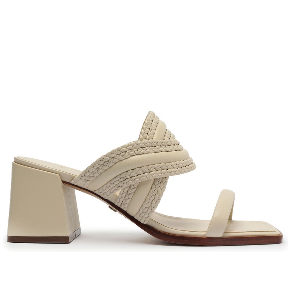 Sand lia Off White Salto Bloco Tiras Tran a A13093 Arezzo Meia Sola