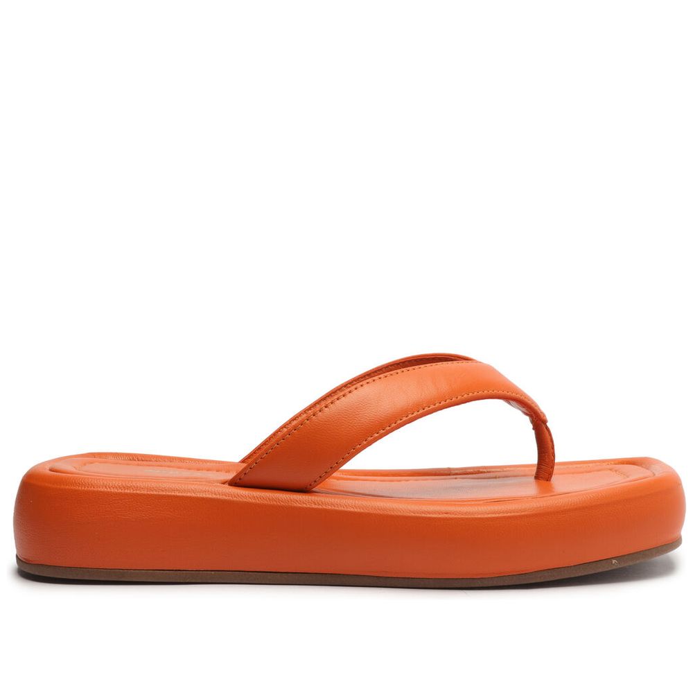 Sand lia Laranja Flatform Flip Flop A13139 Arezzo Meia Sola