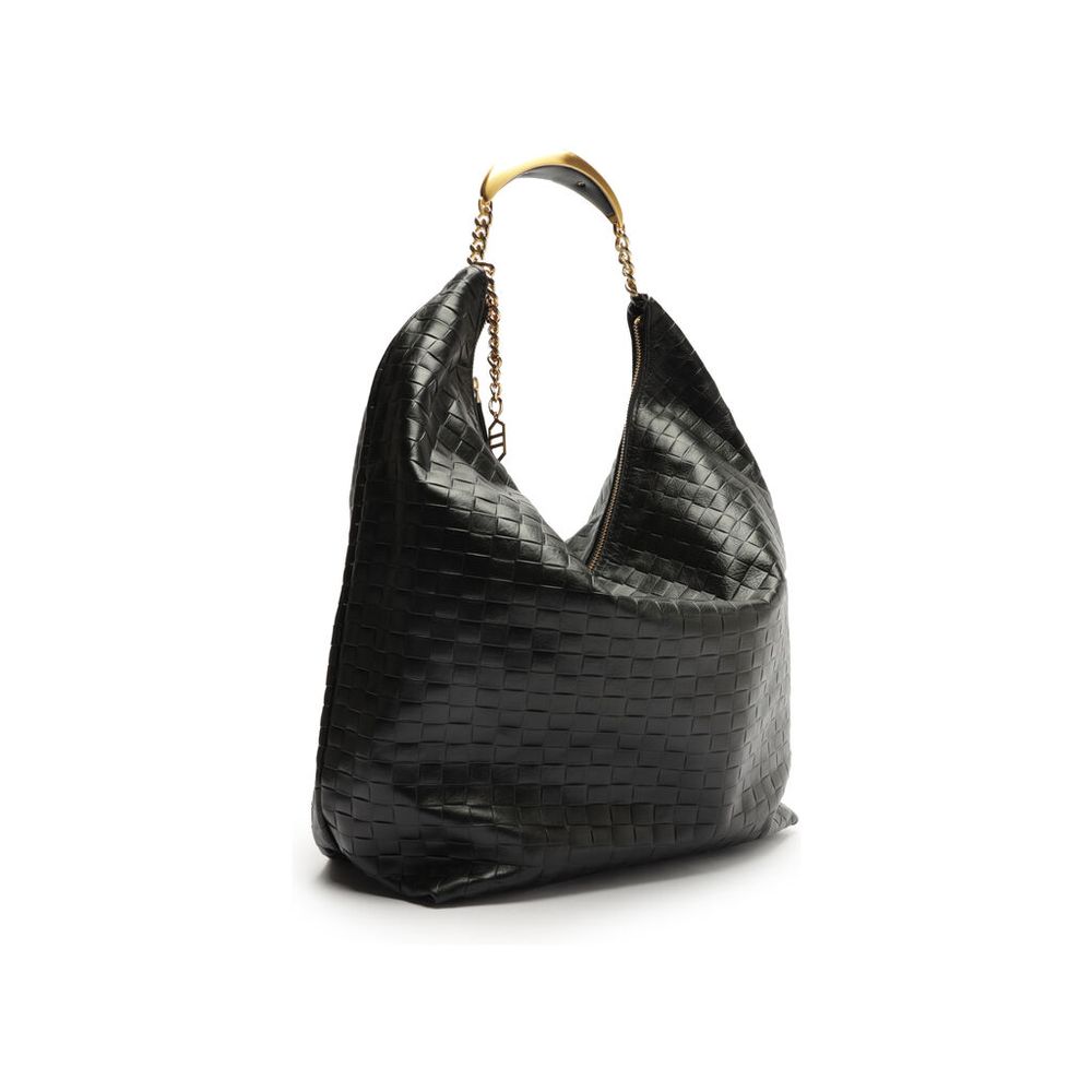 Bolsa Arezzo Hobo Grande Preta Tresse A50018 - Meia Sola