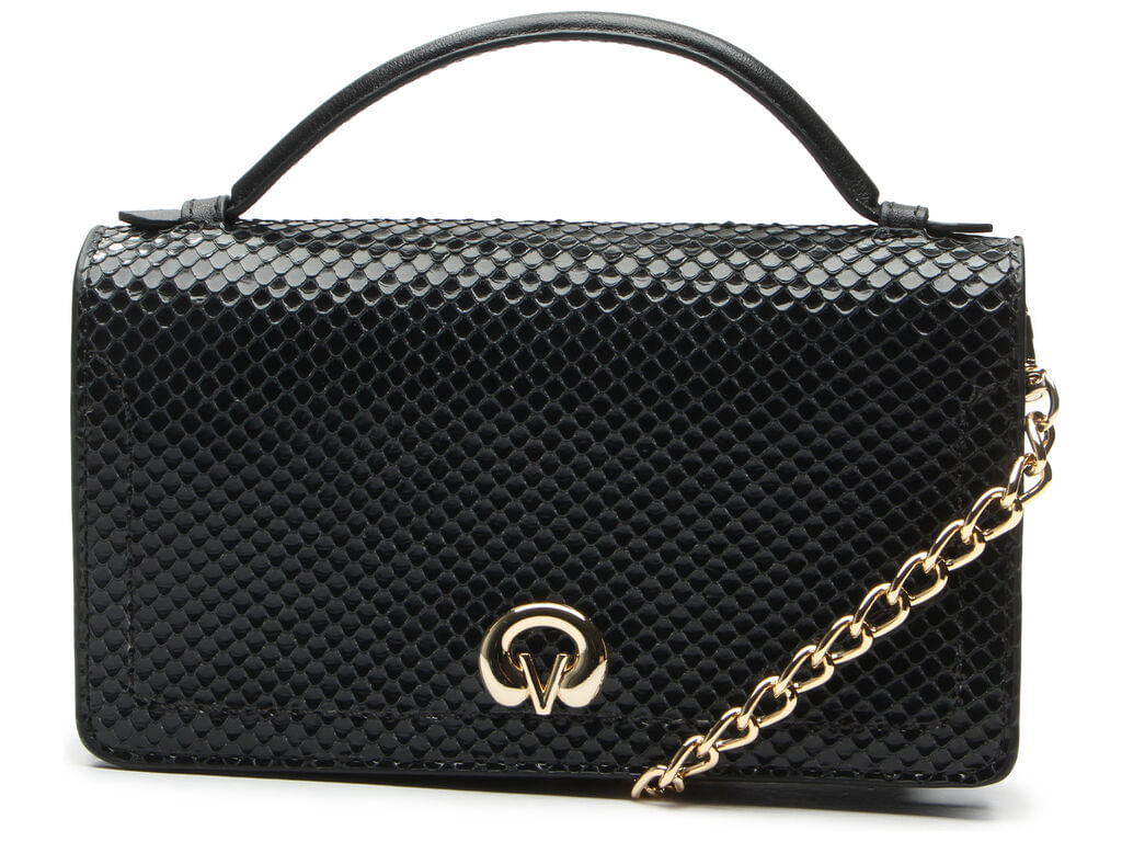 bolsa-vicenza-preta-textura-croco-pequena-corrente-dourada-1
