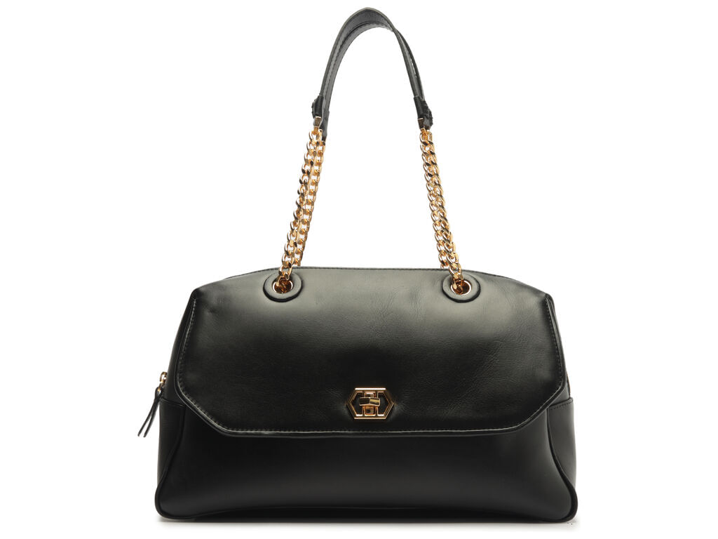 bolsa-arezzo-bowling-preta-couro-grande-encaixe-metal-1
