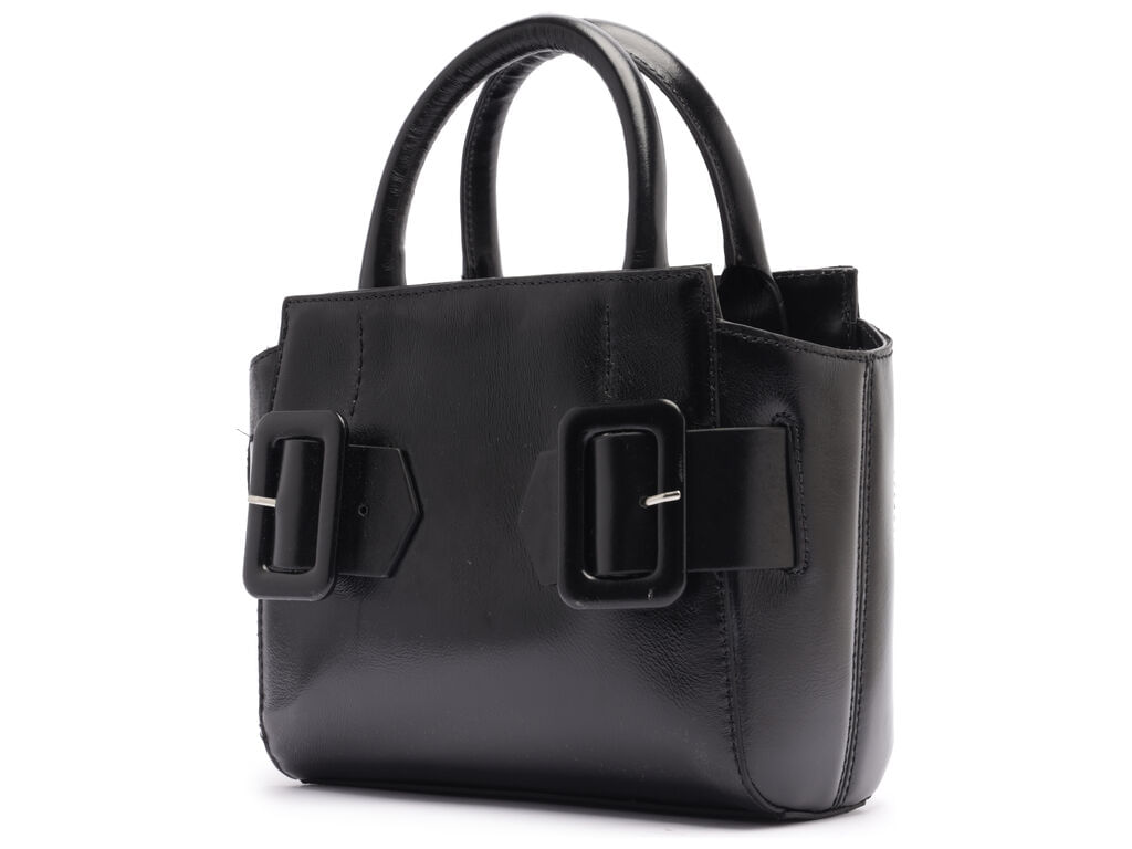 bolsa-arezzo-tote-preta-couro-pequena-fivelas-2