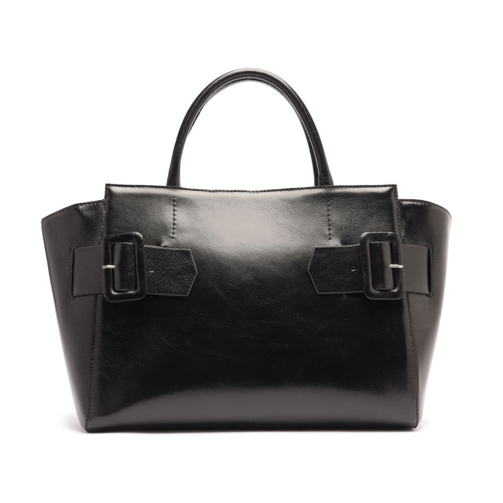 bolsa-arezzo-tote-couro-preta-grande-fivelas-heritage-1