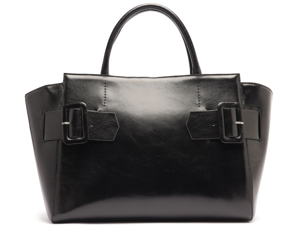bolsa-arezzo-tote-couro-preta-grande-fivelas-heritage-1