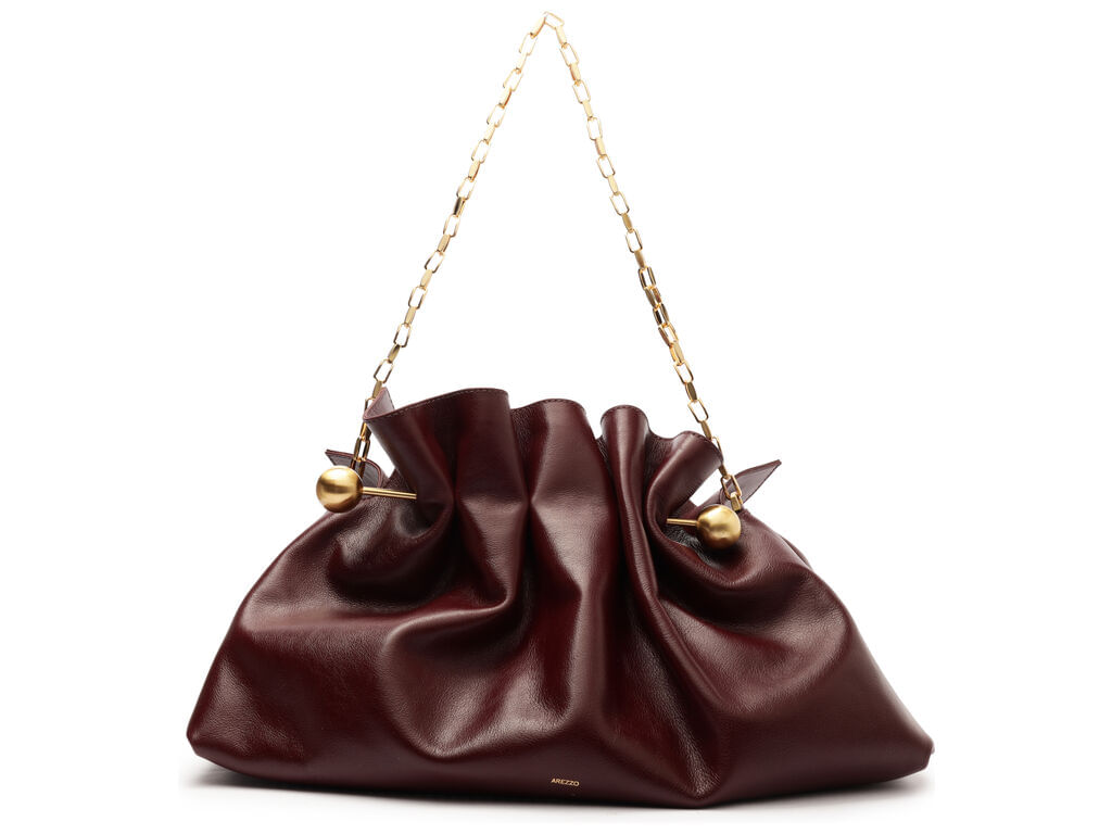 bolsa-arezzo-clutch-vinho-couro-media-pregas-corrente-1
