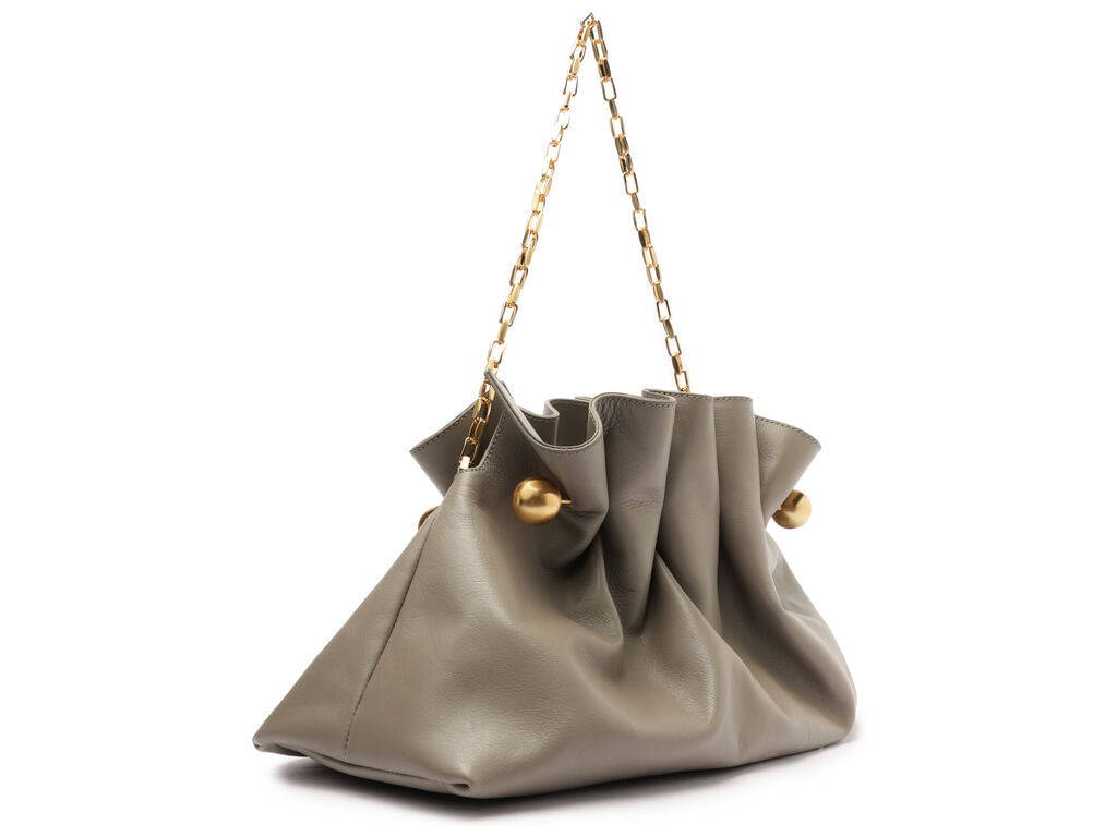 bolsa-arezzo-clutch-cinza-couro-media-pregas-corrente-2