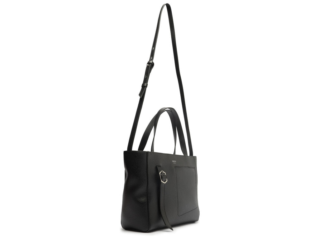 bolsa-arezzo-tote-preta-media-fivela-textura-2
