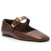 sapatilha-arezzo-boneca-marrom-couro-bico-quadrado-fivela-2