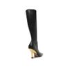 bota-arezzo-cano-alto-preta-salto-escultural-dourado-3