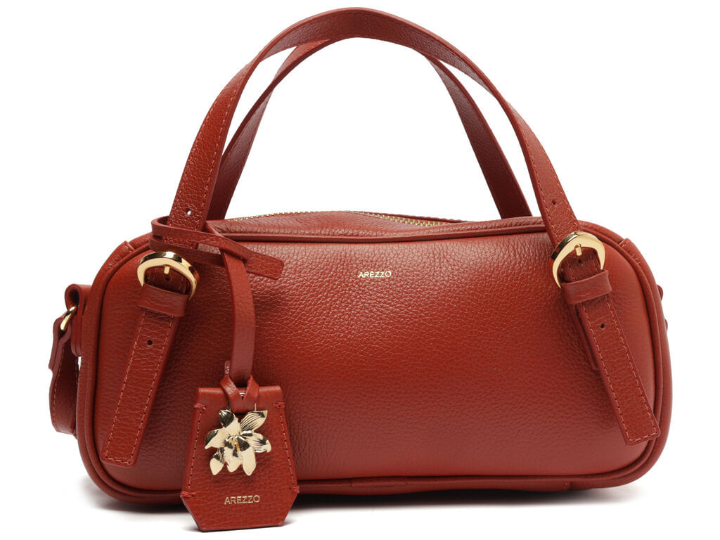bolsa-arezzo-bowling-laranja-couro-grande-metal-flor-1