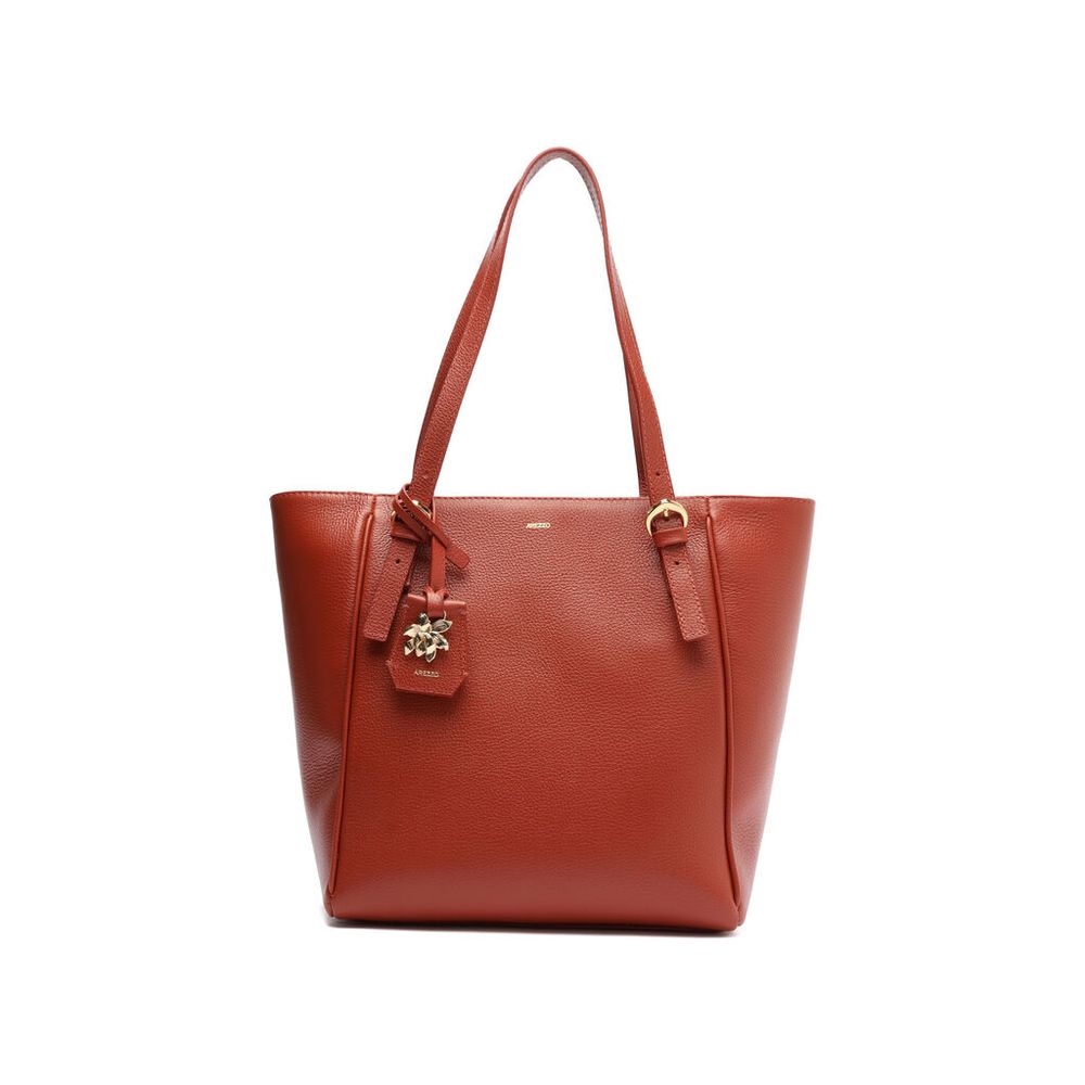 bolsa-arezzo-tote-laranja-couro-media-metal-flor-1