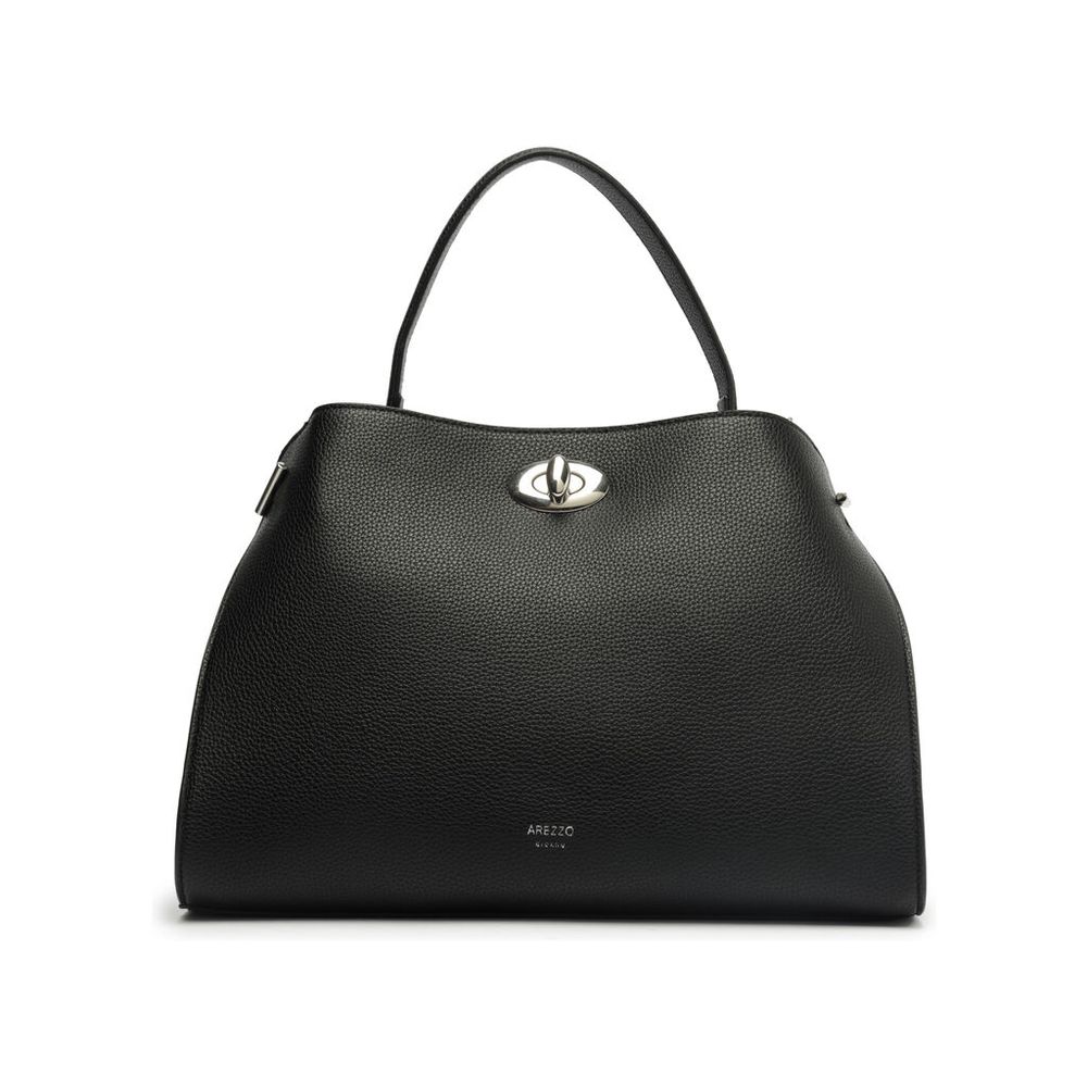 bolsa-arezzo-tote-preta-grande-fecho-metalico-1