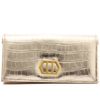 bolsa-arezzo-clutch-dourada-couro-croco-pequena-metal-1