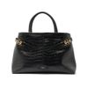 bolsa-arezzo-tote-preta-couro-croco-grande-fivelas-1
