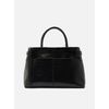 bolsa-arezzo-tote-preta-couro-croco-grande-fivelas-4