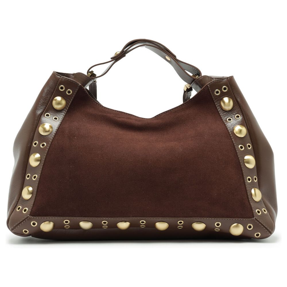 bolsa-arezzo-tote-marrom-couro-camurca-grande-metais-1