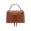 bolsa-arezzo-beauty-marrom-textura-floral-media-ziper-1