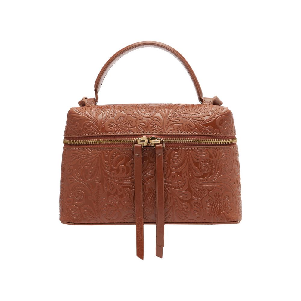 bolsa-arezzo-beauty-marrom-textura-floral-media-ziper-1