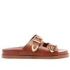 papete-arezzo-marrom-caramel-couro-tiras-metais-fivela-1