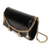 bolsa-schutz-preta-couro-preto-corrente-dourada-pingentes-pequena-2