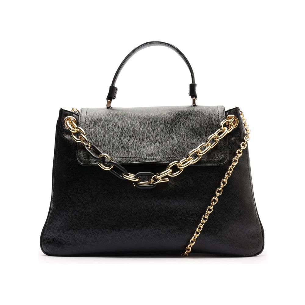 bolsa-arezzo-satchel-preta-couro-claire-grande-1