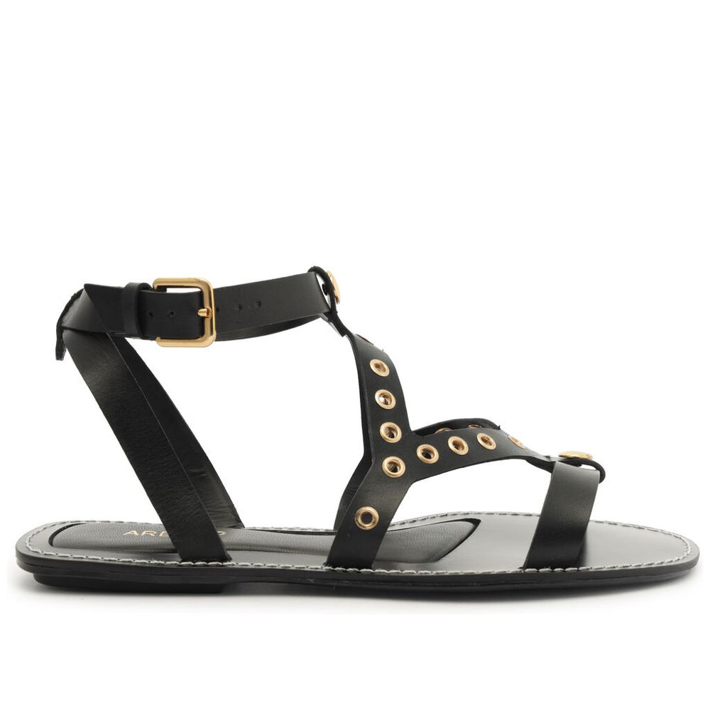 flat-arezzo-preta-couro-ilhoses-dourados-1