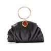 bolsa-arezzo-clutch-preta-couro-pequena-pedra-4