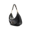 bolsa-arezzo-hobo-preta-couro-grande-corrente-dourada-2