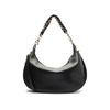 bolsa-arezzo-hobo-preta-couro-grande-corrente-dourada-3