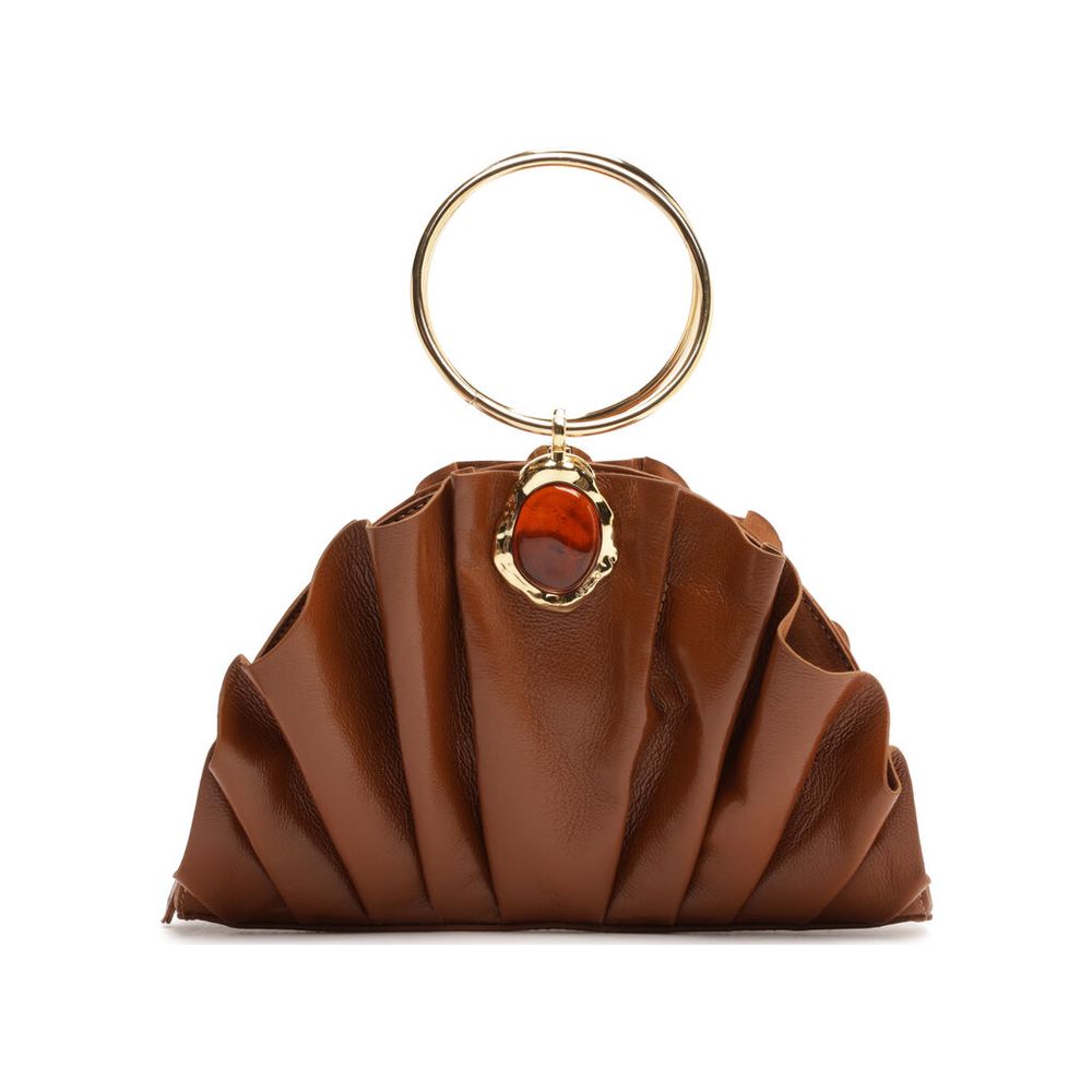 bolsa-arezzo-clutch-caramelo-couro-pequena-pedra-1