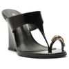 sandalia-arezzo-preta-couro-anabela-tira-thong-snake-2