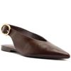 sapatilha-arezzo-marrom-couro-slingback-bico-fino-fivela-2