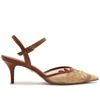 scarpin-arezzo-slingback-marrom-tela-bordada-floral-dourado-1