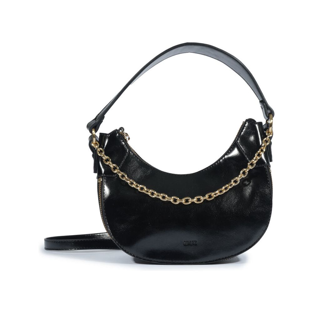 bolsa-schutz-hobo-couro-preta-pequena-corrente-dourada-1