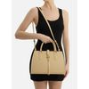 bolsa-arezzo-tote-bege-grande-metal-tiras-frontais-2