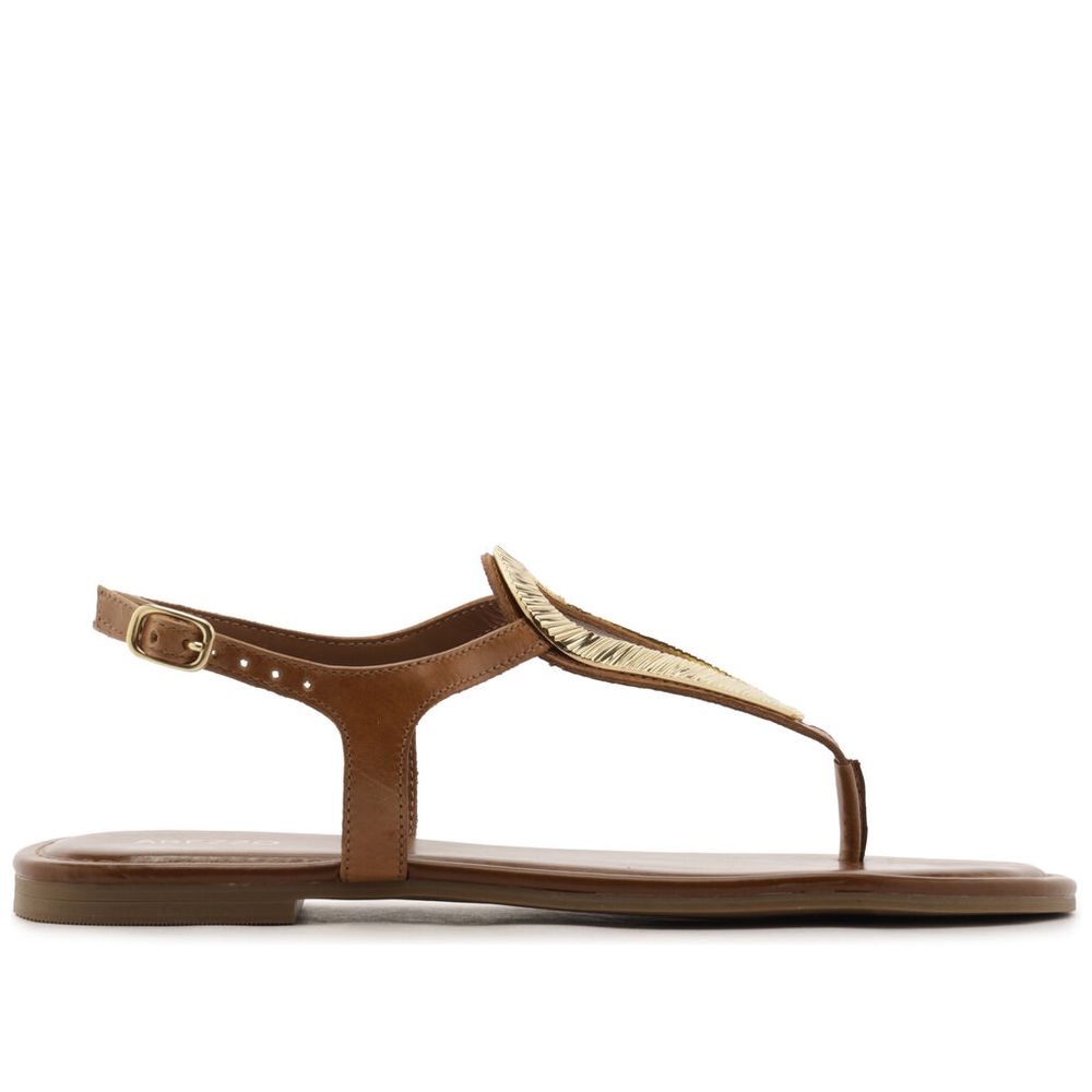 sandalia-arezzo-rasteira-marrom-couro-metal-textura-1