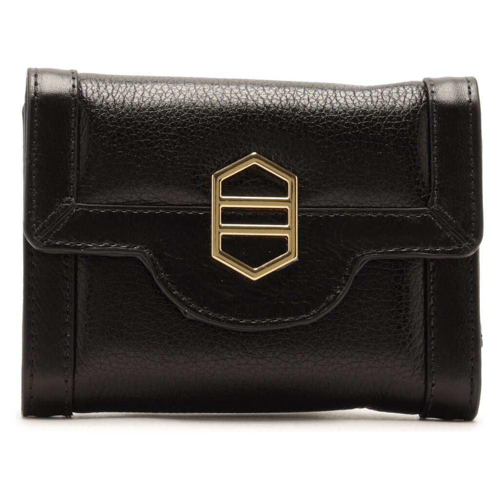 carteira-arezzo-preta-couro-pequena-moldura-metal-1