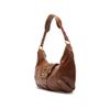 bolsa-arezzo-hobo-marrom-couro-grande-metal-sextavado-2